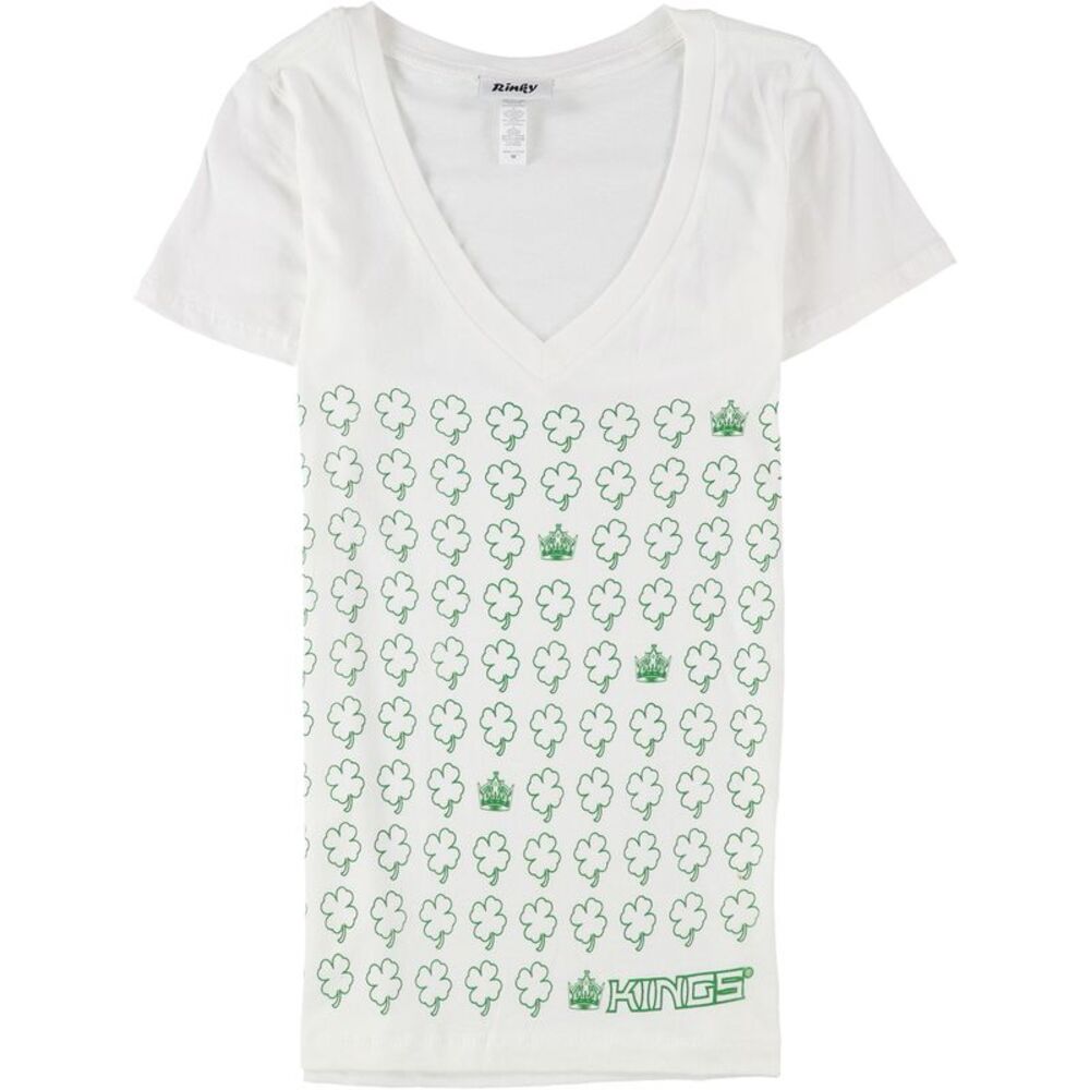 Rinky Womens LA Kings Shamrock Graphic T-Shirt, NWT